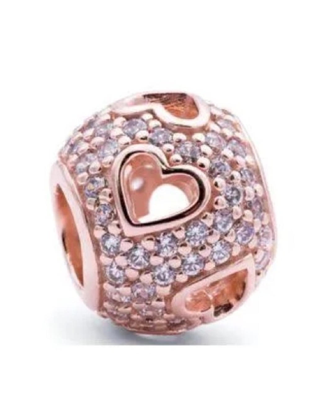 Pandora Rose Gold Tumbling Hearts Charm